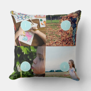 Coussin personnalisable 4 images Ajoutez vos propr