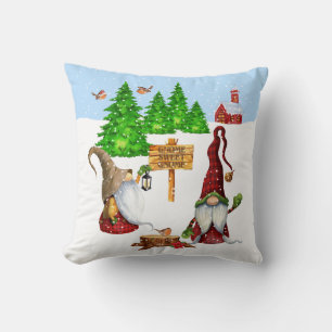 Coussin Personnalisable Accueil Sweet Home Gnome Winter Sc