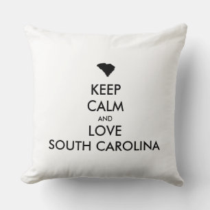 Coussin Personnalisable CONSERVEZ CALME et AMOUR CAROLINA