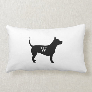 Coussin personnalisable de silhouette de chien