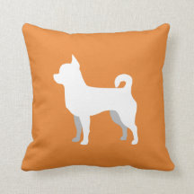 Coussin personnalisable de silhouette de chiwawa