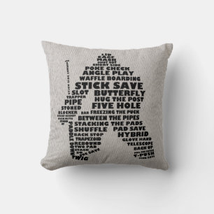 Coussin personnalisable de typographie de gardien