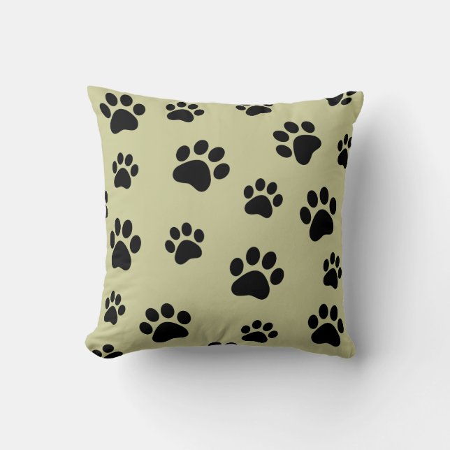 Coussin personnalisable empreinte de patte animal (Recto)