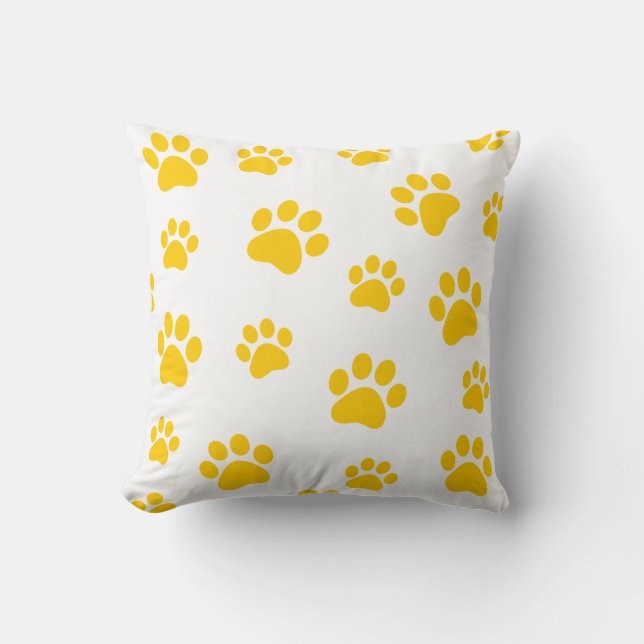 Coussin personnalisable empreinte de patte animal (Recto)