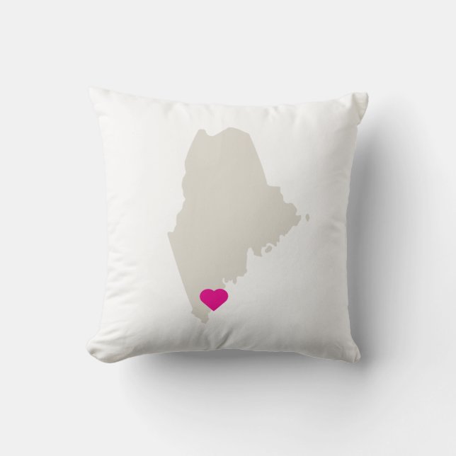 Coussin Personnalisable Maine State Love Reversible Coussi (Recto)