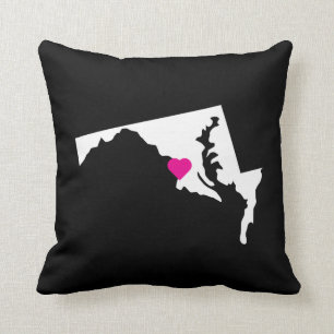 Coussin Personnalisable Maryland State Love Reversible Cou