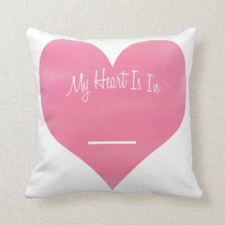 Coussin Personnalisable mon coeur est dans le _