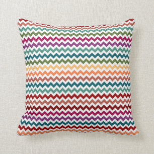 Coussin personnalisable multicolore des chevrons  