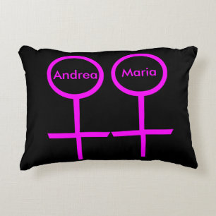 Coussin personnalisable pour les amoureux lesbienn