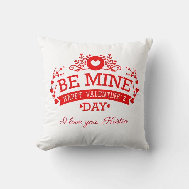 Coussin Personnalisable Saint Valentin Je t'aime (Recto)