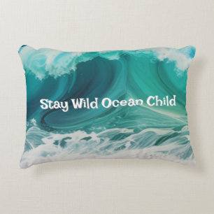 coussin personnalisable "Stay Wild Ocean Child"