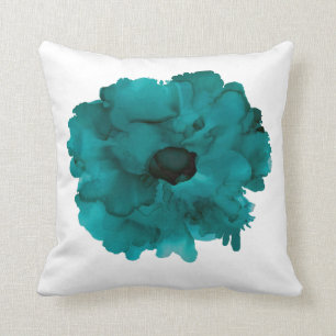 Coussin Personnalisable ! ! ! Turquoise carnation peinte à