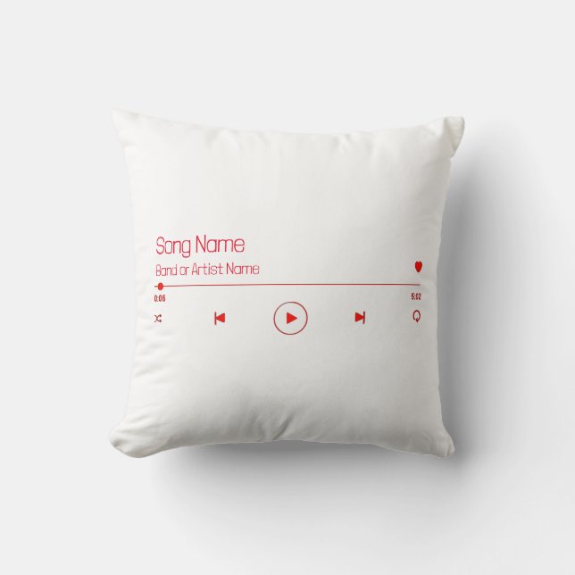 Coussin Personnalisable votre musique préférée (Recto)