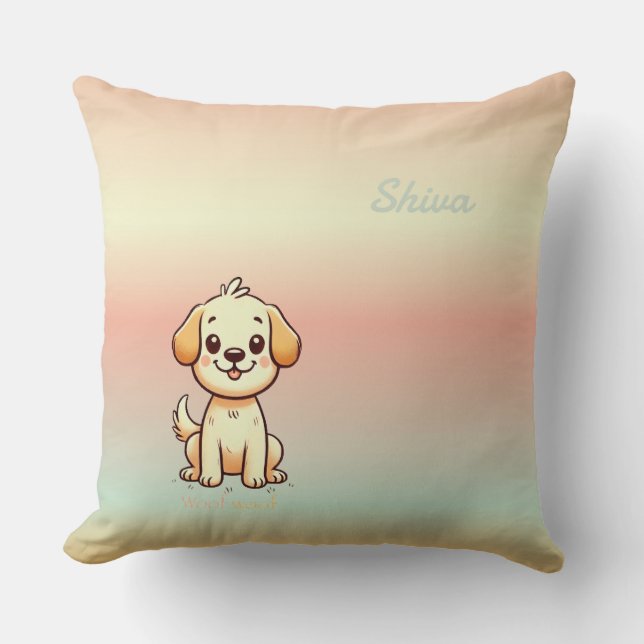 Coussin personnalisation Adorable Chiot Theme Theme Theme  (Recto)