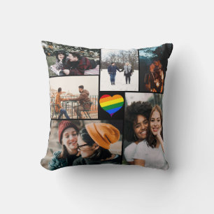 Coussin Personnalisé 12 Photos Gay pride LGBT Rainbow Love