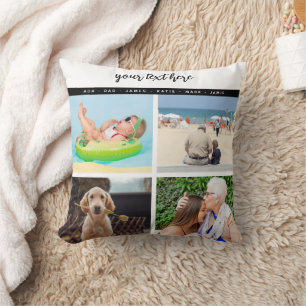 Coussin Personnalisé 8 Photo Famille Amour Souvenirs