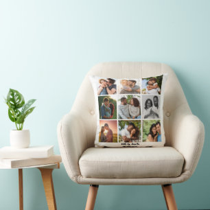 Coussin Personnalisé 9 Photo Collage Modèle pour couples