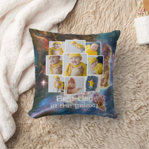 Coussin Personnalisé 9 Photo et Texte Meilleur de la Galax