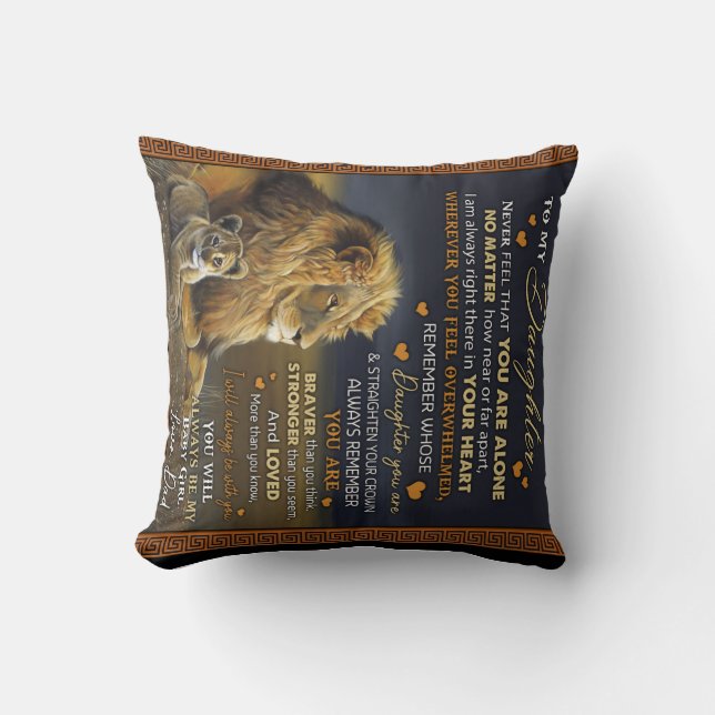 Coussin Personnalisé À Ma Fille De Papa, (Recto)