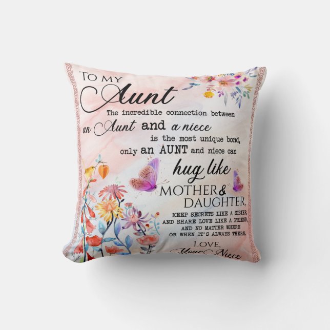 Coussin Personnalisé À Ma Tante De Nièce (Recto)