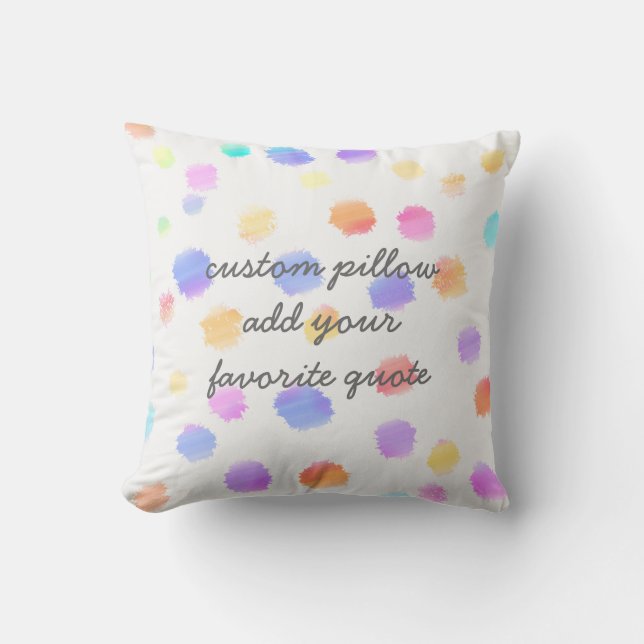 coussin personnalisé ajouter votre devis pois pein (Recto)