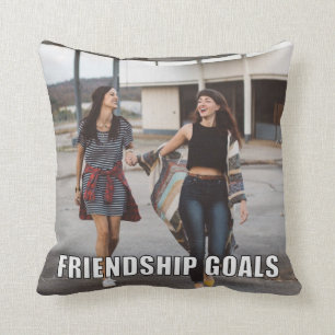 Coussin Personnalisé Amis Photo Drôle Amitié Objectifs Mèm