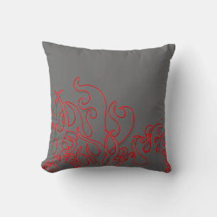 Coussin personnalisé avec flammes rouges