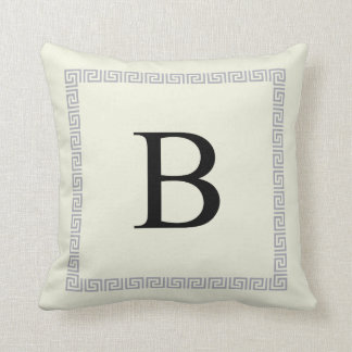 Coussin personnalisé | B initial de monogramme