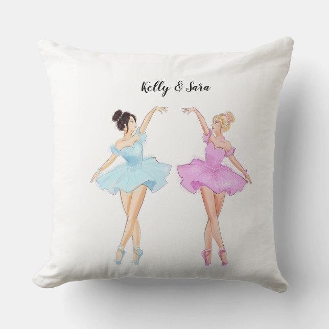 Coussin Personnalisé, Belle illustration de danse (Recto)