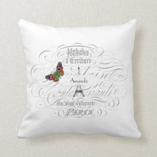 Coussin Personnalisé Blanc Vintage Paris