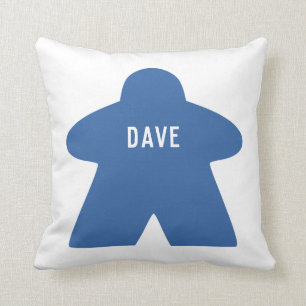 Coussin personnalisé Blue Meeple   Unique et modèl