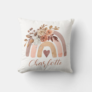 Coussin Personnalisé Boho Rust Terracotta Rainbow