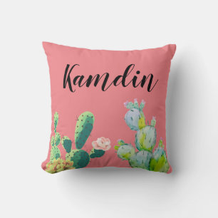 Coussin personnalisé Cactus de Bohême Succulents D