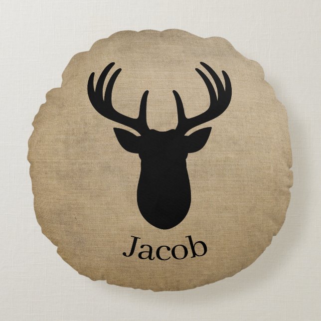 Coussin personnalisé cerf  (Devant)