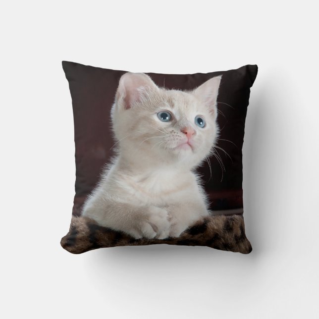 Coussin Personnalisé Chat Pet Photo Double Côté (Recto)