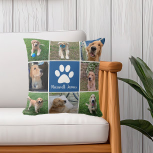 Coussin Personnalisé Chien Chien Chien Photo Collage Empre