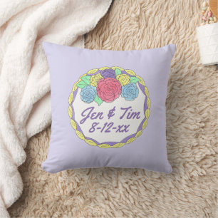 Coussin Personnalisé Couple Noms Mariage Cake Mariage
