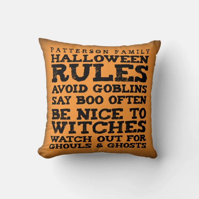 Coussin personnalisé de décor de règles de (Recto)