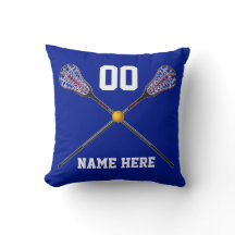 Coussin personnalisé de lacrosse votre texte et
