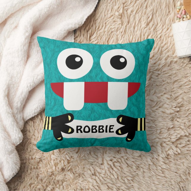 Coussin Personnalisé de l'enfant du petit monstre (Couverture)