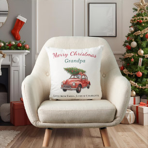 Coussin personnalisé de Noël pour grand-père