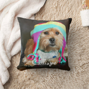 Coussin personnalisé de photo d'animal familier