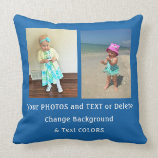 Coussin personnalisé de photo, texte, couleurs, 3