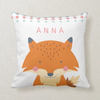 Coussin personnalisé de renard mou