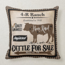Coussin personnalisé de style country Life