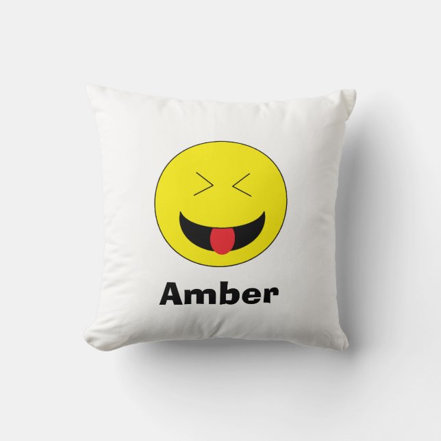 Coussin personnalisé d'Emoji (Recto)