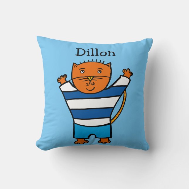 Coussin Personnalisé Dillon le chat (Recto)