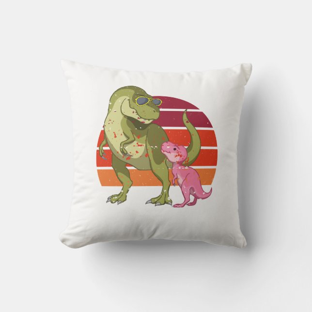 Coussin Personnalisé Dino Papasaurus Papa Papa Papa Père F (Recto)