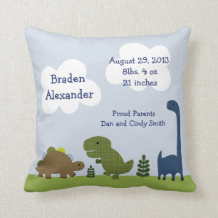 Coussin personnalisé "Dinosaure/Dino adorable"