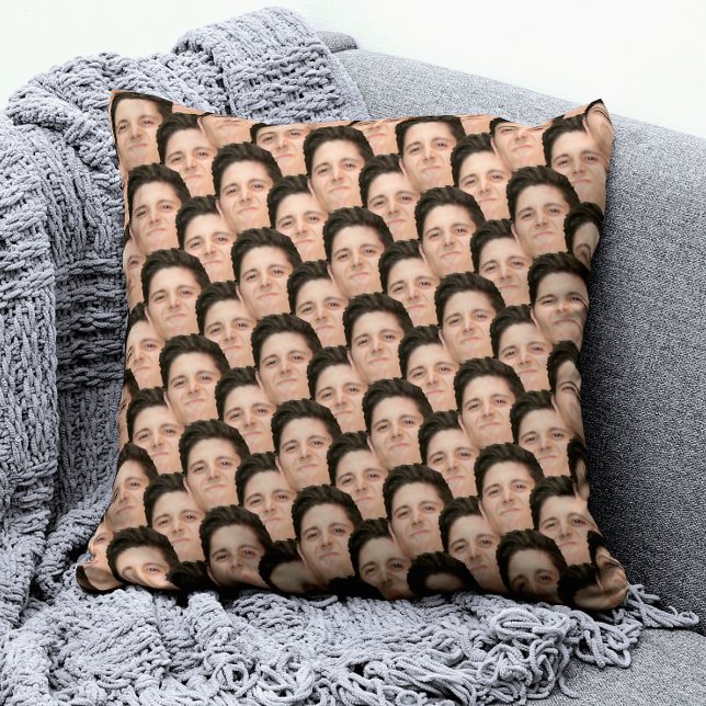 Coussin Personnalisé Drôle Chevauchement Visage Accent Pho (Créateur téléchargé)